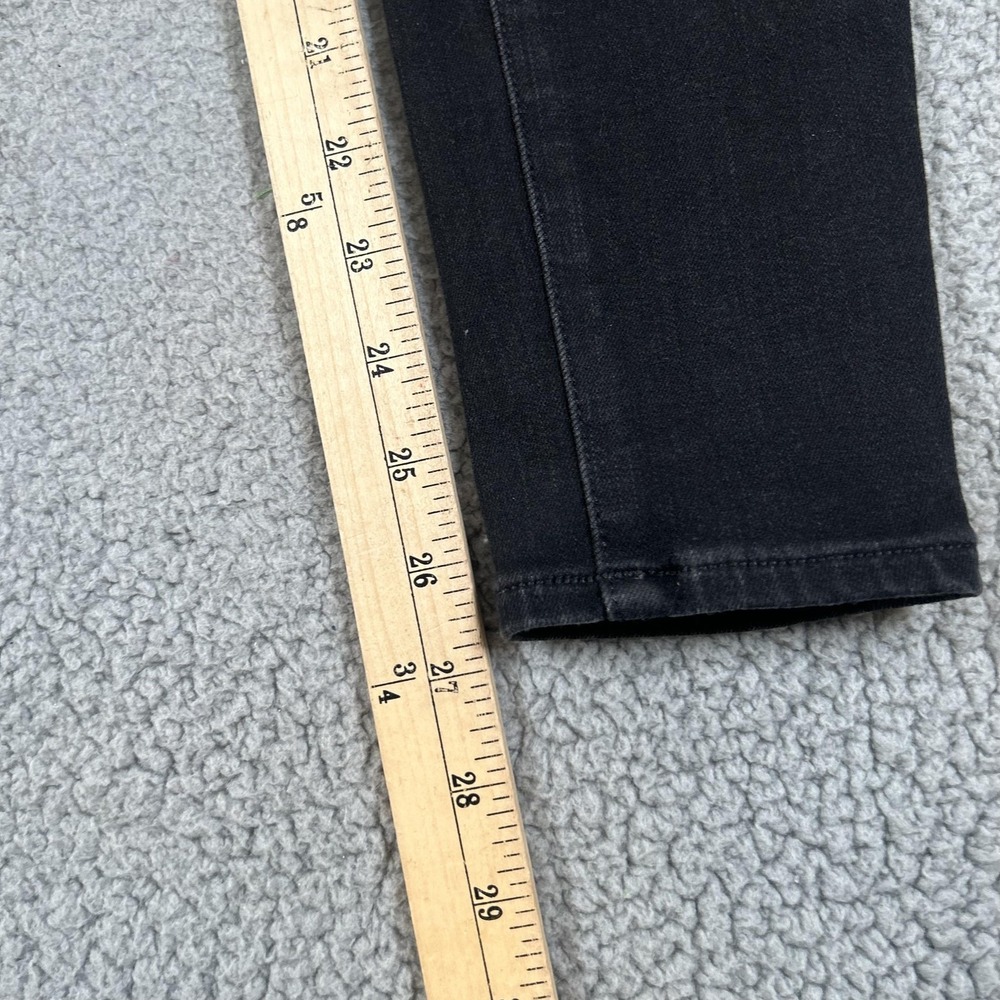 American Eagle Jegging Jeans Womens 6 Black High Rise Skinny Stretch Denim Pants - Picture 13 of 16